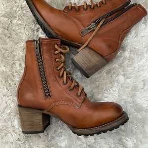 Freebird leather + wedge bootie